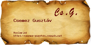Csemez Gusztáv névjegykártya