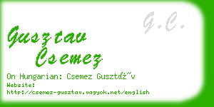 gusztav csemez business card